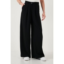Lela Wide Leg Yüksek Bel Geniş Paça Palazzo Pantolon Bayan Pantolon 5866290
