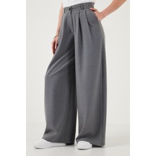 Lela Wide Leg Yüksek Bel Geniş Paça Palazzo Pantolon Bayan Pantolon 5866290
