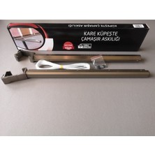 Aren-Je 60X25 Alüminyum Kare Balkon Çamaşırlık Çamaşır Kurutmalık Bronz