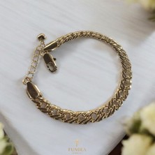 İhtişam Dalgası Bileklik Çelik gösterişli yaz sezonu tarz Trend bileklik unisex bileklik 14 ayar altın kaplama rengi şık
