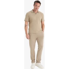 Defacto Yeni Sezon Regular Fit Kısa Kollu Dokulu Polo Tişört
