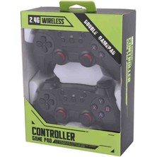 Hk Tech Joystick Gamepad Çiftli Tv ve Pc Uyumlu Oyun Konsolu 2.4ghz Yeşil