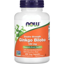 Now Foods, Ginkgo Biloba, Double Strength, 120 mg 200 Veg Capsules