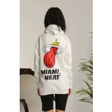 Gelirr Unisex Kapşonlu Baskılı Sweetshirt - Beyaz