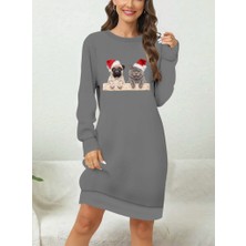 Gelirr Kadın Uzun Kollu Bisiklet Yaka Desenli Viskon Iki Iplik Bluz