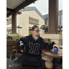 Gelirr V Yaka Üç Iplik Sweat Takım - Siyah