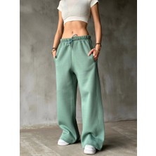 Gelirr Palazzo Bol Paça Eşofman Pantolon - Yeşil