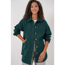 Gelirr 0674 Cepli Oversize Gömlek - Y.zümrüt