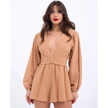 Gelirr 6528 Tulum Elbise-Camel