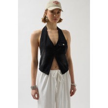 Gelirr Asimetrik Denim Yelek