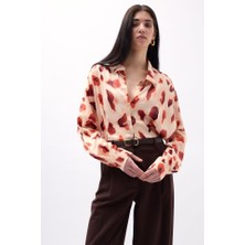 Gelirr Desenli Crop Gömlek