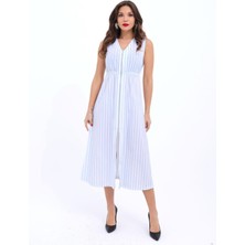 Gelirr 6510 Elbise-Los Angeles Çizgili