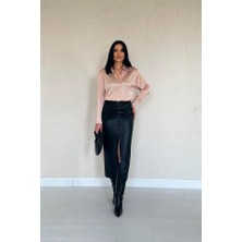 Gelirr Bej Saten Gömlek