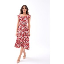 Gelirr 5370 Elbise-Kırmızı