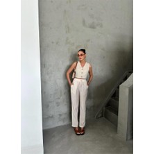 Gelirr Bel Lastik Detaylı Modal Kumaş Pantolon - Bej