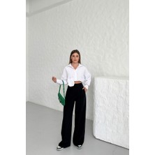 Gelirr Yüksek Bel Pensli̇ Palazzo Pantolon