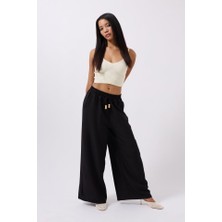 Gelirr Aksesuar Detay Keten Pantolon