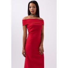 Gelirr Omuz Katlama Detay Maxi Elbise