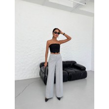 Gelirr Yüksek Bel Straight Fit Palazzo Pantolon