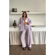 Gelirr Gömlek - Pantolon Takım - Lila