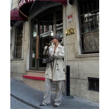 Gelirr Trench Kısa Şanel Boy - Ekru