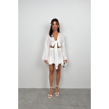 Gelirr Kayık Yaka Uzun Kol Crop