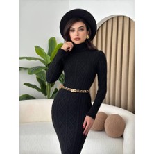 Gelirr Avila Boğazlı Triko Elbise