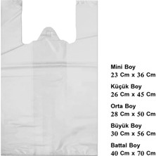 YSK Plastik 1 kg Beyaz Hışır Poşet Market Poşeti Bakkal Poşeti