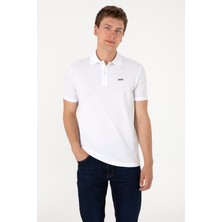 U.S. Polo Assn. Erkek Regular Fit Polo Yaka Beyaz Basic Tişört 50306007-VR013