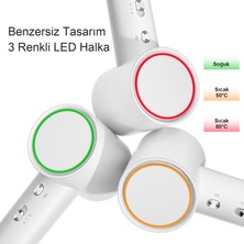 Airbot 200mil Negatif İyonlu, RGB LED Halkalı, Düşük Gürültülü, Çift Hızlı, Seyahat Dostu ve Şık Tasarımlı Yüksek Hızlı Saç Kurutma Makinesi HD188A Beyaz