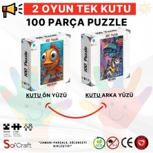 100 Parça Puzzle Çift Tasarım Tek Kutu Şehir Sahnesi
