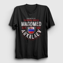 Presmono Unisex Siyah Dagestan Ufc Mma Magomed Ankalaev T-Shirt