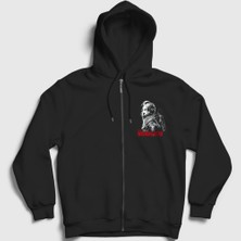 Presmono Unisex Siyah Daryl Dixon V2 The Walking Dead Fermuarlı Kapüşonlu Sweatshirt