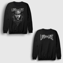 Presmono Unisex Siyah Judas Lord Of The Lost Sırt Baskılı Sweatshirt
