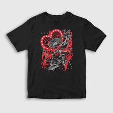 Presmono Unisex Çocuk Siyah Angel Dust Helluva Boss Hazbin Hotel T-Shirt