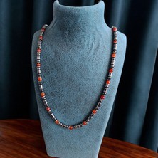 Akik Doğal Taş Kolye, Bohem Kolye, Hematit Kolye, Otantik Kolye, Özel Tasarım Kolye