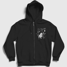 Presmono Unisex Siyah Poster Metal Theatre Of Tragedy Fermuarlı Kapüşonlu Sweatshirt