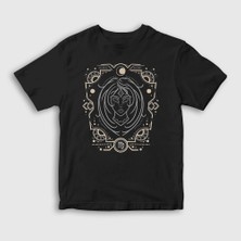 Presmono Unisex Çocuk Siyah Virgo Zodiac Hediye Başak Burcu T-Shirt