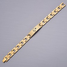 İdol Avm Lucky Man G Harfli Erkek Çelik Bileklik Sarı Takı Hediyelik Aksesuar