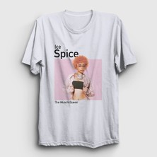 Presmono Unisex Beyaz Poster Ice Spice T-Shirt