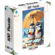 100 Parça Puzzle Çift Tasarım Tek Kutu Batı Silahşörlar