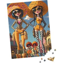 100 Parça Puzzle Çift Tasarım Tek Kutu Batı Silahşörlar