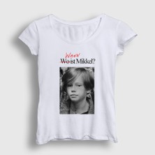 Presmono Kadın Beyaz Wann Wo Ist Mikkel Dizi Dark T-Shirt