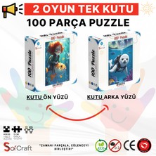 100 Parça Puzzle Çift Tasarım Tek Kutu Sevimli Fok