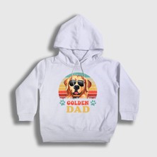 Presmono Unisex Çocuk Beyaz Golden Retriever Dad Dog Hediye Köpek Kapüşonlu Sweatshirt