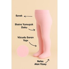 Batushe Bebek Külotlu Çorap Pamuklu – Pembe – Çocuk Yeni Doğan -Pembe Külotlu Çorap -Okul Çorabı - Düz – 0-6-18 Ay- Bebek Çorap