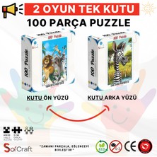 100 Parça Puzzle Çift Tasarım Tek Kutu Sevimli Plaj Hayvanlar