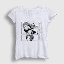 Presmono Kadın Beyaz Eris Roxy Sylphiette Mushoku Tensei T-Shirt