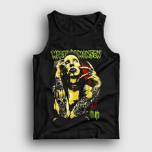 Presmono Unisex Siyah Poster Marilyn Manson Atlet