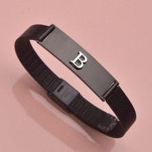 İdol Avm Always Design B Harfli Erkek Çelik Bileklik Takı Hediyelik Aksesuar